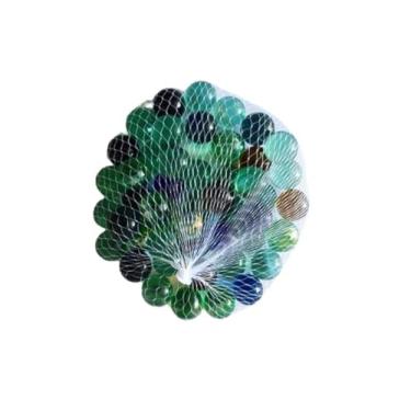 Imagem de Kit Bolinha De Gude Vidro Brinquedo Decoração Pacote 50 Unidades (Transparente)