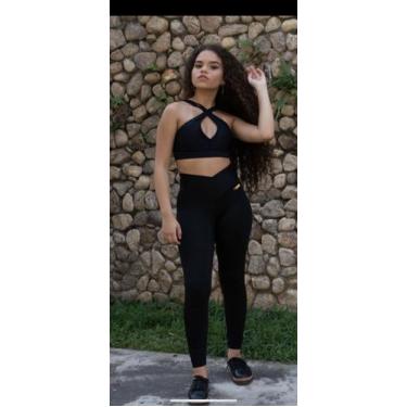 Imagem de Top cris preto poliamida - BELO SHAPE FITNESS, M