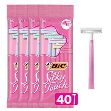 Imagem de BIC Aparelho De Depilar Descartáveis Silky Touch Com 2 Lâminas Cores Variadas Pacote Com 10