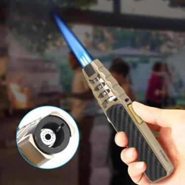 Imagem de F Jobon Upscale Jet Isqueiro Maçarico Fixo Chama Metal Super Fino Port