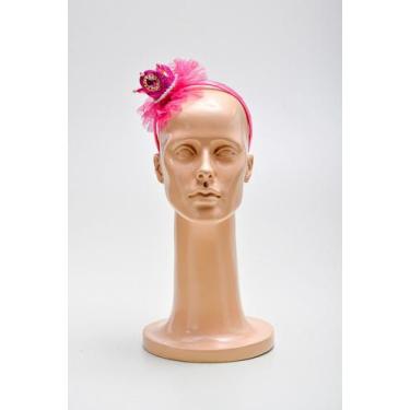 Imagem de Tiara Coroa C/ Tule - Festas e Fantasias, Pink