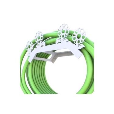 Imagem de Suporte Enrolador De Mangueira De Jardim Flor Branco - Unidas