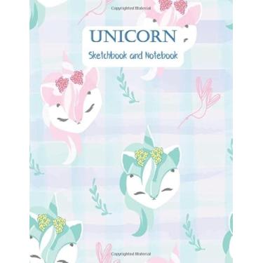 Imagem de Sketchbook and notebook unicorn: Journal for Girl or kids,women, notebook With Blank Paper For doodling Drawing Sketching and Notes,120 Pages of Cute UNICORN Lined and unlined book