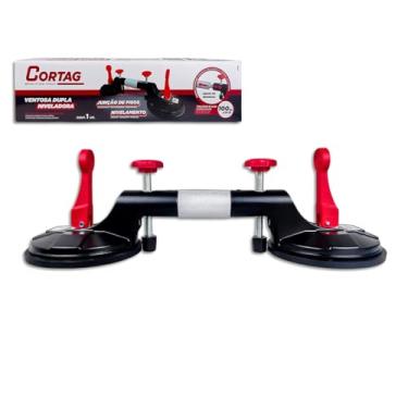 Imagem de Ventosa Dupla Cortag Niveladora Para Porcelanato Pisos Vidros Cerâmicas Original Profissional - 62832