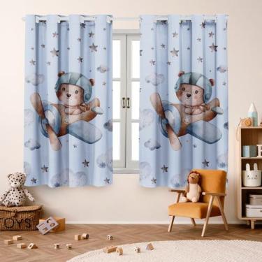 Imagem de Cortina Infantil Ursinhos 2,00x1,50  Decoração, Quarto, Menina, Menino