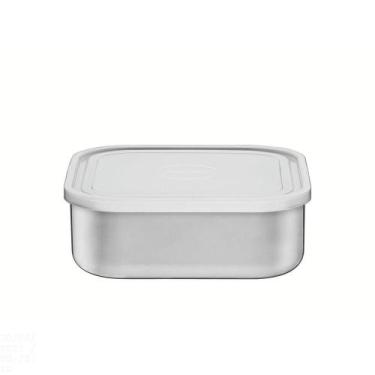 Imagem de Pote Tramontina Freezinox Em Aço Inox Quadrado Com Tampa Plástica 19 C
