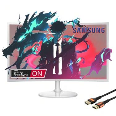 Imagem de SAMSUNG Monitor De Computador Branco Curvo De 27" Para Empresas, Amd Freesync, Tempo De Resposta De 4 Ms, Taxa De Atualização Fhd De 60 Hz, Moldura Fina Antirreflexo, Taxa De Contraste De 3000:1, Vg