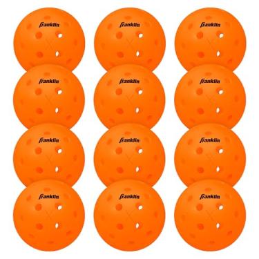 Imagem de Franklin Sports Pickleballs X-40 – Pickleballs para ambientes externos – Pacote com 12 unidades – Aprovado pelos EUA – Lava – Bola Oficial do Campeonato Aberto de Pickleball dos EUA