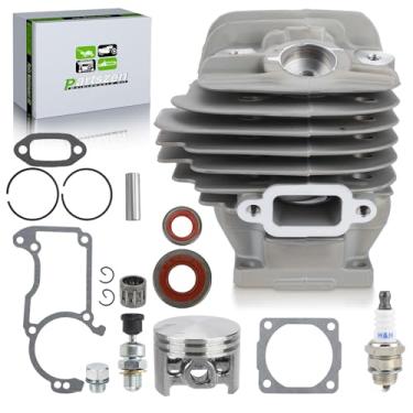 Imagem de partszen Kit de pistão de cilindro 1121 020 1217 44,7 mm para motosserra Stihl 026 MS260 026PRO com válvula de descompressão, conjunto de vedação de óleo, rolamento de agulha