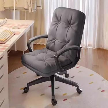 Imagem de Cadeiras de escritório de altura ajustável cadeira de escritório ergonômica com apoio de braço e rodas cadeira de computador carga 150 kg cadeiras de mesa de couro