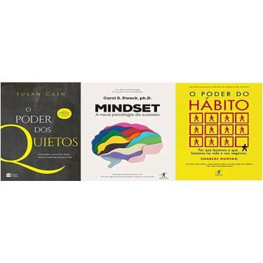 Imagem de Kit 3 Livros Poder Dos Quietos Mindset Poder Do Habito