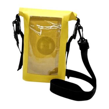 Imagem de YIJU Bolsa de telefone impermeável bolsa de telefone universal bolsa crossbody saco de colapso ajustável para celular para canoagem de caiaque praia, Amarelo