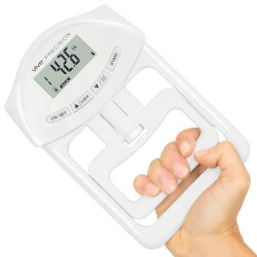 Imagem de Vive Precision Testador de força de aderência – Treinador de dinamômetro para medição manual – Medidor digital para antebraço, medição de dedo ou treinamento – Fortalecedor de aderência para atletas, casa, carro, clínica