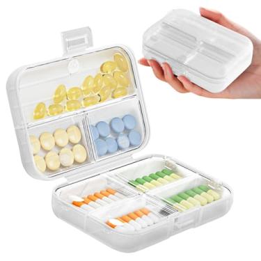 Imagem de Tantanle Organizador de comprimidos de 7 dias com design à prova de vazamento de encaixe – Estojo portátil de viagem para pílulas, vitaminas, suplementos, mini caixa de remédios sem BPA para trabalho