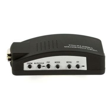 Imagem de Conversor Tv Para Pc Vga P Rca + Svideo Pc Notebook Tv Telão - Cirilo 