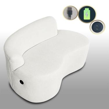 Imagem de Sofá Orgânico Com Entrada USB Curvo 2 Lugares Feijão Forma Orgânica Bo