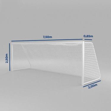 Imagem de Par de Rede para Trave de Gol Futebol de Campo Fio 8 Tipo México Nylon
