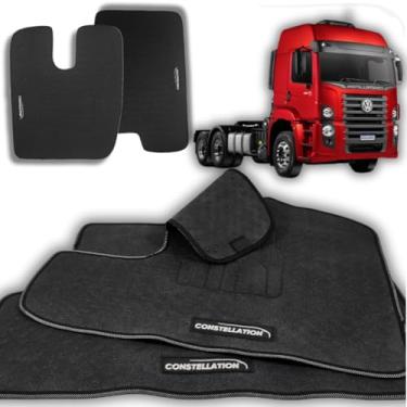 Imagem de Tapetes Emborachados Constellation Compatível com Caminhão 14.190 15.190 17.190 17.230 17.260 17.280 Antiderrapante Borracha