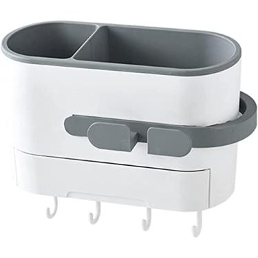 Imagem de Suporte de secador de cabelo rack de armazenamento de banheiro de plástico montagem na parede ferramentas de cabelo organizador para armazenamento ferramenta de estilo sem perfuração à prova d'água