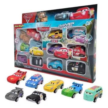 Imagem de Kit 12 Carrinhos Fricção Filme Carros 3 Relâmpago Mcqueen