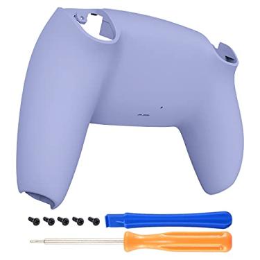 Imagem de eXtremeRate Light Violet Soft Touch Grip Bottom Shell para controle PS5, capa traseira personalizada para controle PS5, capa traseira de reposição para controle Playstation 5