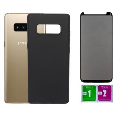 Imagem de Capa Aveludada Preta Para Galaxy Note 8 + Pel. Privacidade - Mustangsh