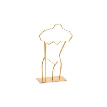 Imagem de Escultura Em Metal Dourado Formato Corpo Masculino Mart