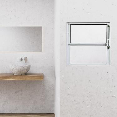 Imagem de Janela De Alumínio Basculante 40x40cm Fortline Atlântica Branco