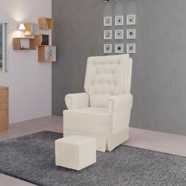 Imagem de Poltrona Amamentação Com Balanço Eloa Marjoris Escuro