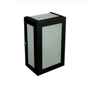 Imagem de Arandela Dm Retangular 213 5 Vidros Preto Texturizado