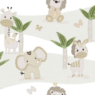 Imagem de Papel De Parede Mondo Baby Wild Safari 13048 - Rolo 10m X 0,53m