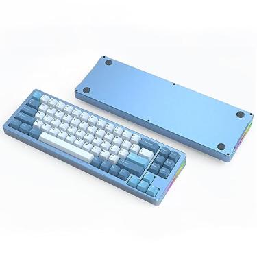 Imagem de ATTACK SHARK Teclado Mecânico Sem Fio M71 75% Tkl, Cnc Totalmente Em Alumínio, Bt5.0/2.4G/Usb-C, Hot-Swap, Led Rgb, Gamer Nkro, 4600 Mah, Interruptor Linear Pré-Lubrificado, Suporte De Junta Persona