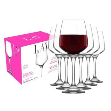 Imagem de LAV Vinho tinto, conjunto de copos Aperol Spritz | 6 peças | Taça de coquetel de vinho branco transparente Bordeaux com haste | Sem chumbo para verão, casa, bares, jantar, festa, presente, catering |