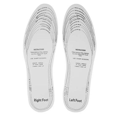 Imagem de Látex Sapato Palmilhas Respirável Confortável Absorver Suor Odor Resistente Absorção de Choque para Esportes Sapatos Casuais Branco 11.6x3.5in 1 Par