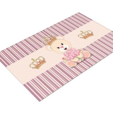 Imagem de Tapete Infantil Ursinha Princesa 60x120 Antiderrapante - Style Brazil,