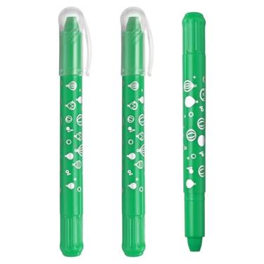 Imagem de PATIKIL Lápis de cera de gel aquarela, 3 peças de giz de cera laváveis para colorir desenhos, verde safira