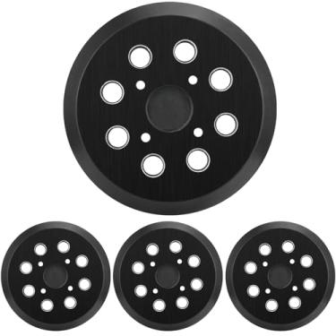 Imagem de Gnellkoor Almofada de Lixadeira para Ridgid, Pacote com 4 Unidades de 5" e 8 Furos, Almofada de Lixadeira Orbital para Ridgid R2600 R2601, Almofada de Substituição de 5" para Lixad (, Preto)