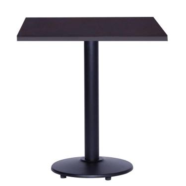 Imagem de Mesa Zeta Ferro Preto 75 Cm (alt) Disco Redondo Tampo Mdp Quadrado 80 Cm (larg) X 2,5 Cm (alt) Preto