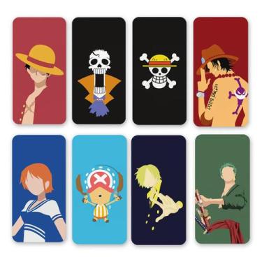 Imagem de Kit 8 Imãs Personagens One Piece 3x6cm Feitos De Metal - M-Planner