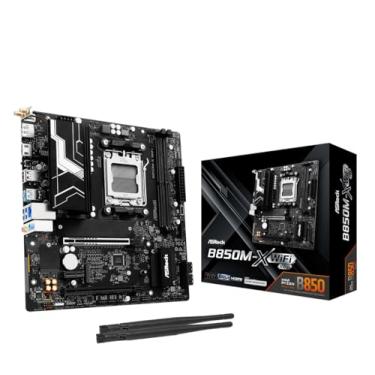 Imagem de ASRock Placa-mãe B850M-X WiFi R2.0 AM5 Micro-ATX: Suporta CPU AMD Ryzen 9000/8000/7000, DDR5 8200+ (OC), PCIe 5.0, Wi-Fi 6E, LAN 2.5G, USB-C, BIOS Flashback
