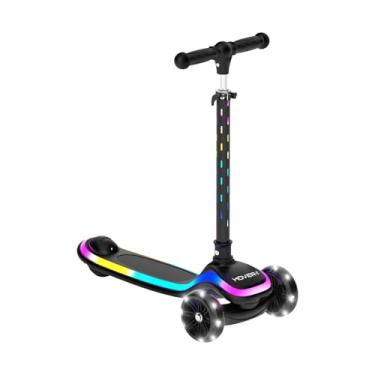 Imagem de Hover-1 Chroma Scooter dobrável para crianças com luzes multicoloridas, rodas dianteiras de 7,6 cm, freio de pé traseiro e capacidade de peso de 50 kg