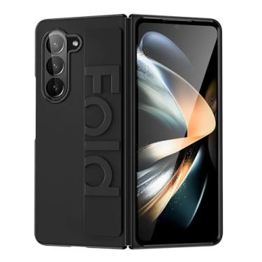 Imagem de Capa para Galaxy Z Fold6 com pulseira elástica e silicone anti-queda (para Galaxy Z Fold6/preto)