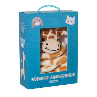 Imagem de Naninha para bebe girafinha pelucia fofinha antialérgico loani - Loaní