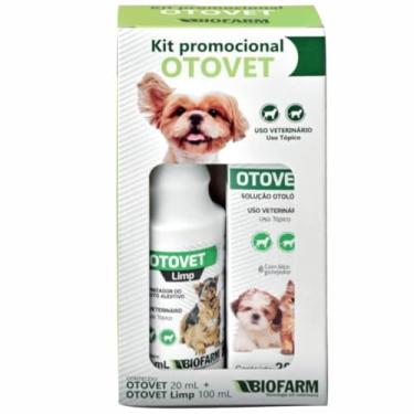 Imagem de Otovet Kit, Solução Otológica Veterinária, 20ml + Limp 100ml, Uso Tópico para Cães e Gatos