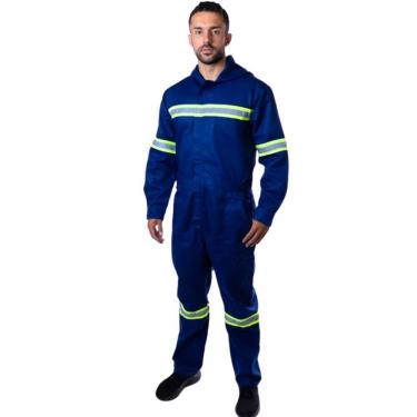 Imagem de Macacão Antiácido Com Capuz Azul Royal