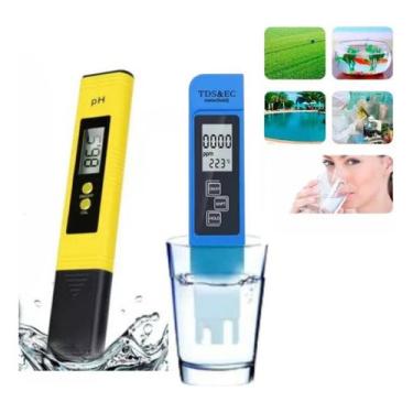 Imagem de Kit Medidor De Ph Digital e Tds ec Água Condutivimetro Ec Hidroponia