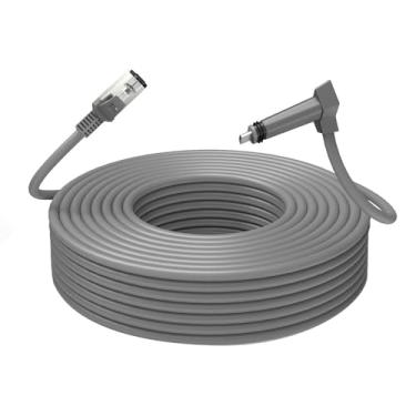 Imagem de Cabo de satélite RJ45 machado macho à prova d'água de alta velocide de conexão estável Cabo de extensão de extensão para a antena de prato gen 2 Material de cobre de borracha (30 pés/9,2m)