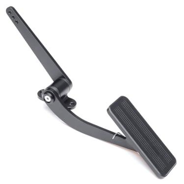 Imagem de Lesiyou Pedal de acelerador de alumínio, pedal de acelerador universal duplo Contorl, pedal acelerador de acelerador compatível com Chevy Ford Mopar Street Rat Rod