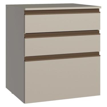 Imagem de Balcão de Cozinha 60 cm 3 Gavetas Suspenso Crema Nice Madesa