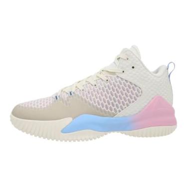 Imagem de PEAK Tênis de basquete masculino de cano alto, Streetball Master, respirável, para atividades ao ar livre, amortecimento para fitness, Bege Taichi, 42